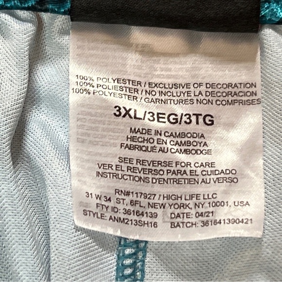AND1 Men’s Shorts Size 3XL Shiny Teal Black Training Active Workout Basketball - Picture 8 of 10